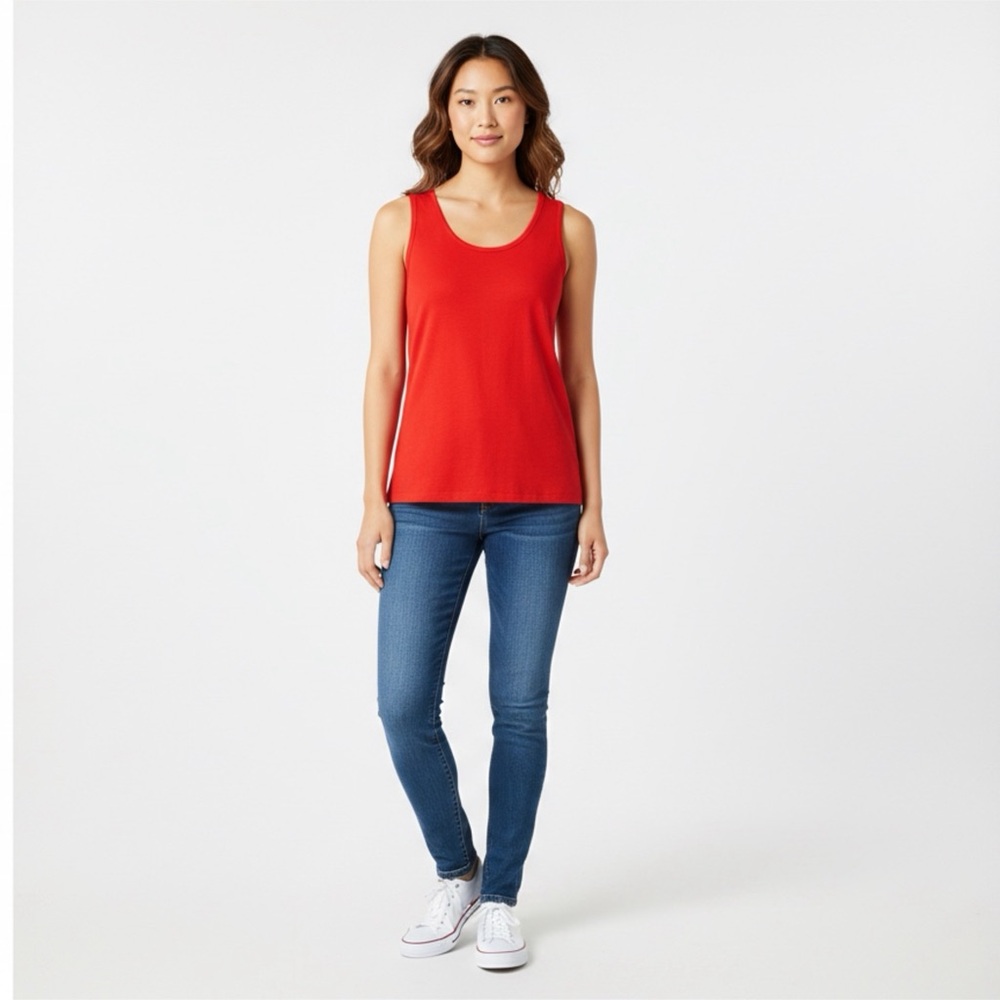 Ralph Lauren Red Ribbed Tank Top size 1X